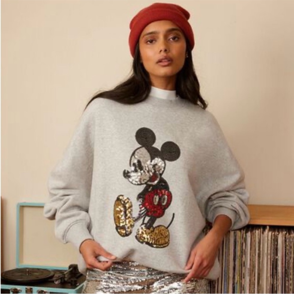 Forever 21 Mickey Mouse Sequin Sweatshirt, Size 3X